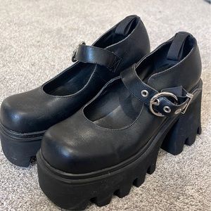 Lamoda Black platform mary janes